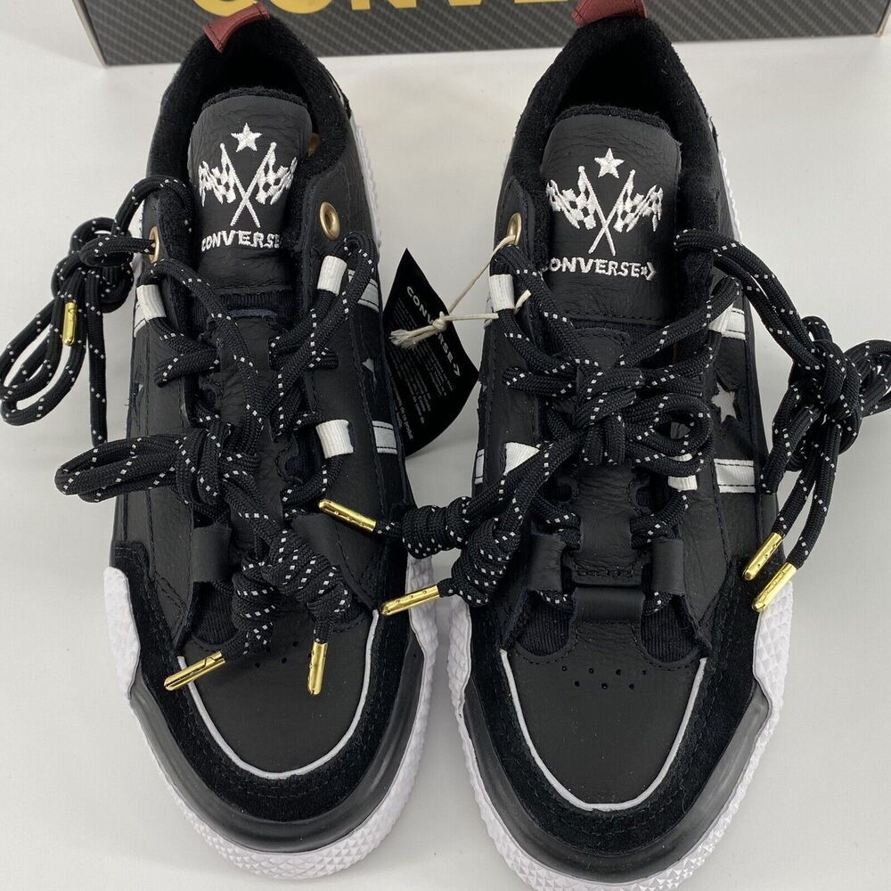 Converse One Star OX IBN Jasper Black White Yellow Athletic Shoe Sz M 7.5 W 9 - Picture 15 of 16